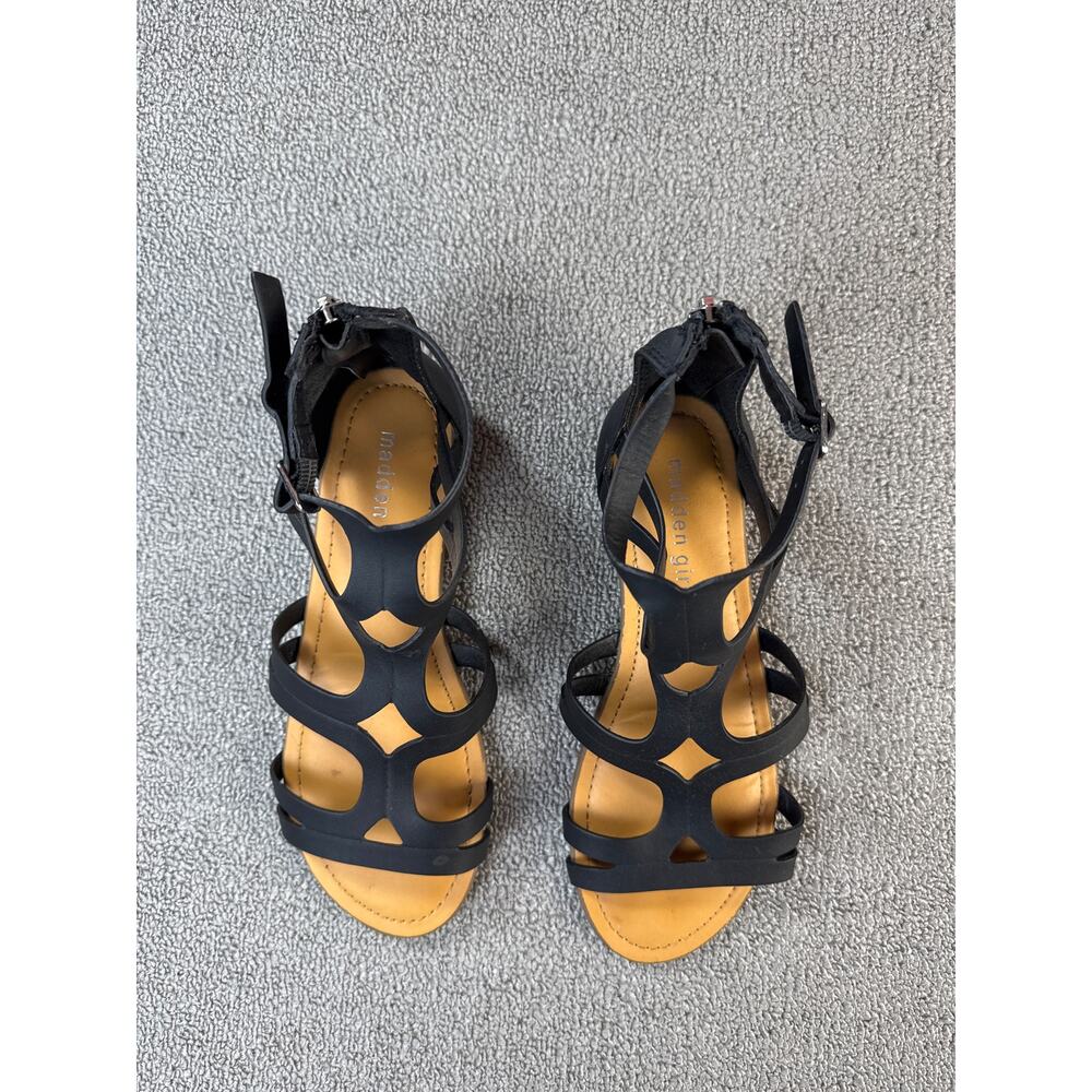 Steve Madden Sandals Flat Black Size 7.5 - Picture 2 of 8